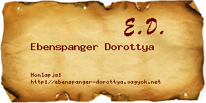 Ebenspanger Dorottya névjegykártya